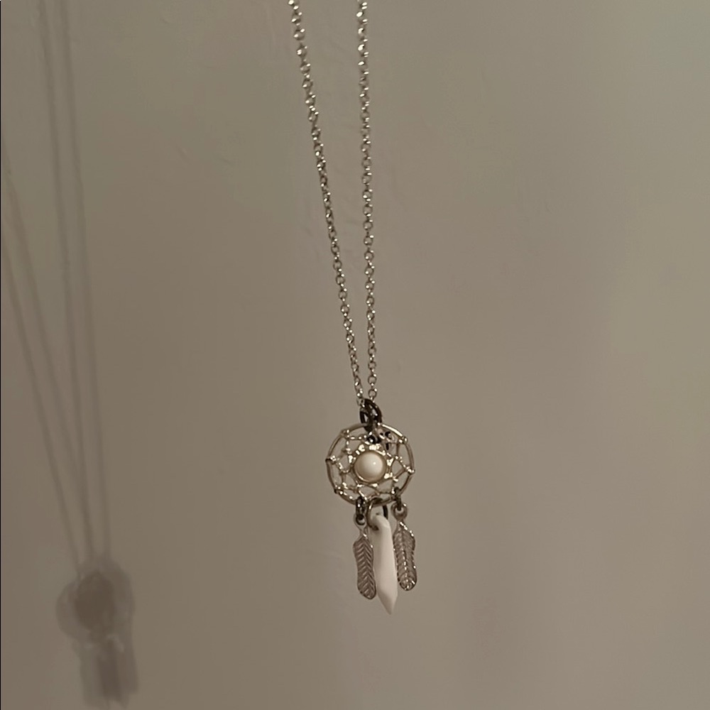 BFF Silver Dreamcatcher Necklace